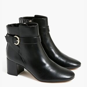 New! J. Crew Heeled Buckle Block Heel Boots